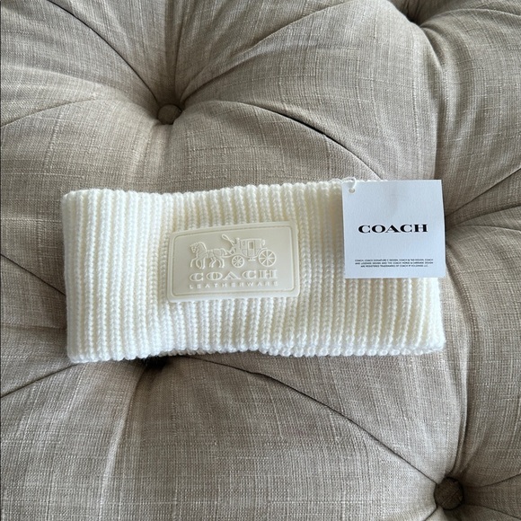 Coach White Knit Headband main image 4